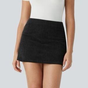 HALARA Black Mini Skirt - High Waist corduroy NWOT